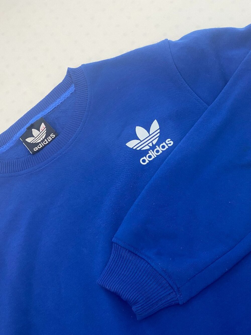 Adidas Originals Men's Royal Blue Trefoil Crewneck Polo Sz XXL